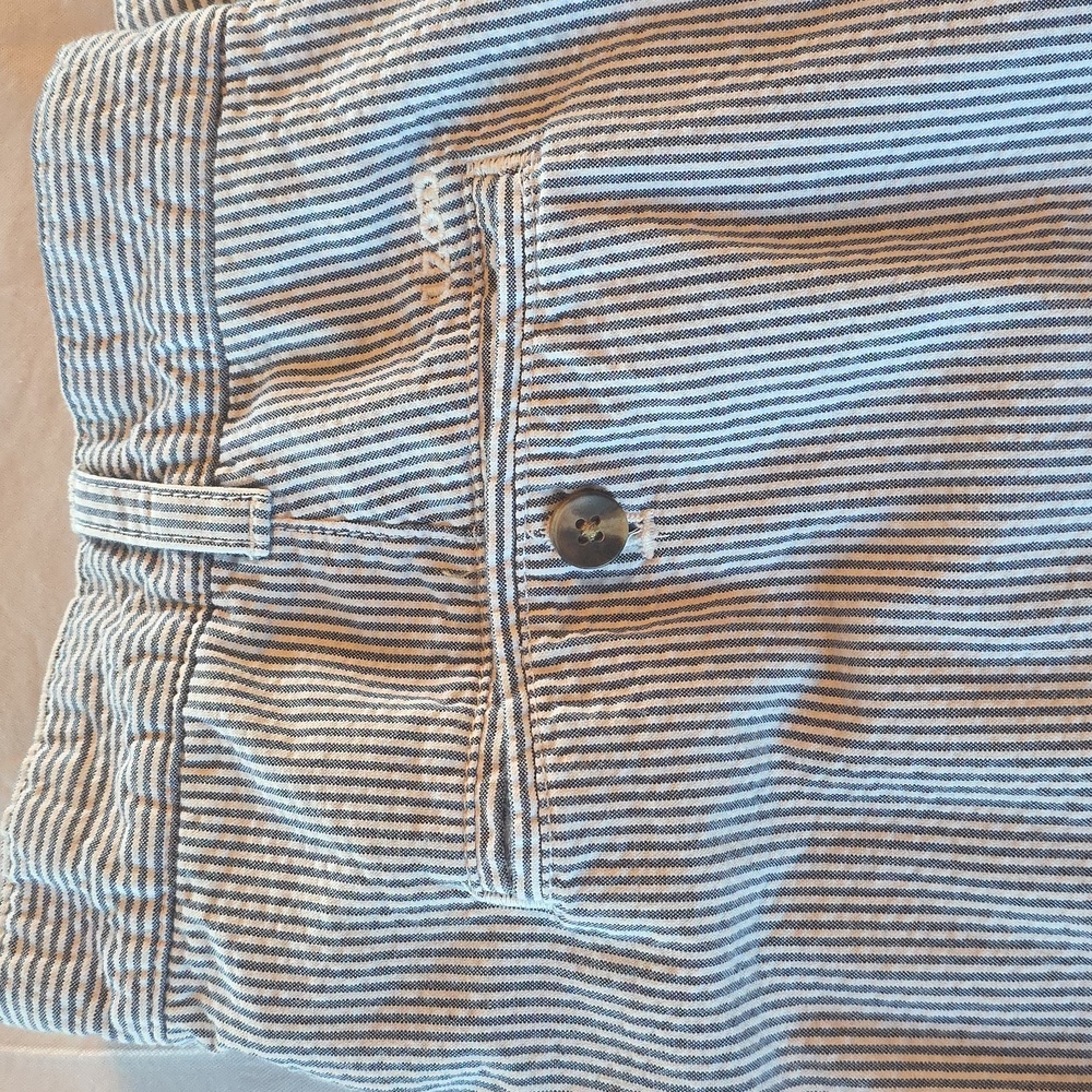 Izod Men's Lot of Two 10"‎ Seersucker Shorts Blue Tan Preppy Size 40 - Picture 2 of 15